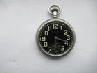 waltham premiar miltary style pocket watch black dial no glass circa 1940s works