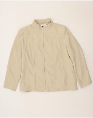VINTAGE Damen Bomberjacke UK 20 2XL beige Polyester CC70