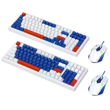 Gaming Keyboard And Mouse Combo 98-Key Mechanical Feel Wired Colourful DMCI