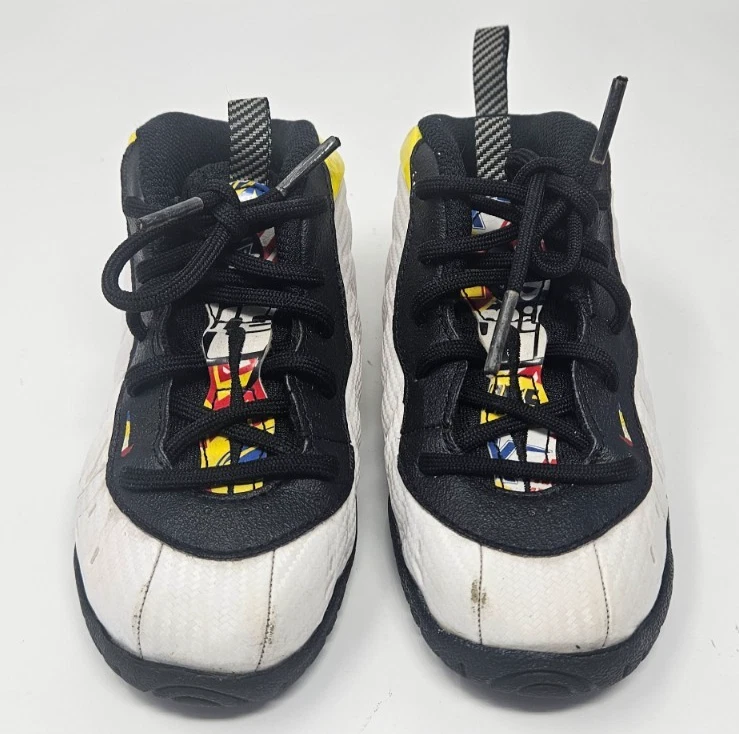 Nike Little Posite One Blanco Negro Motorsport Niño Zapato Talla 8C DJ5799-100 Foto 4 de 4