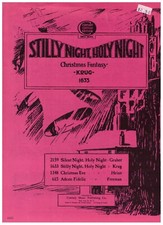 KRUG STILLY NIGHT, HOLY NIGHT SHEET MUSIC PIANO SOLO CHRISTMAS FANTASY 1912 RARE