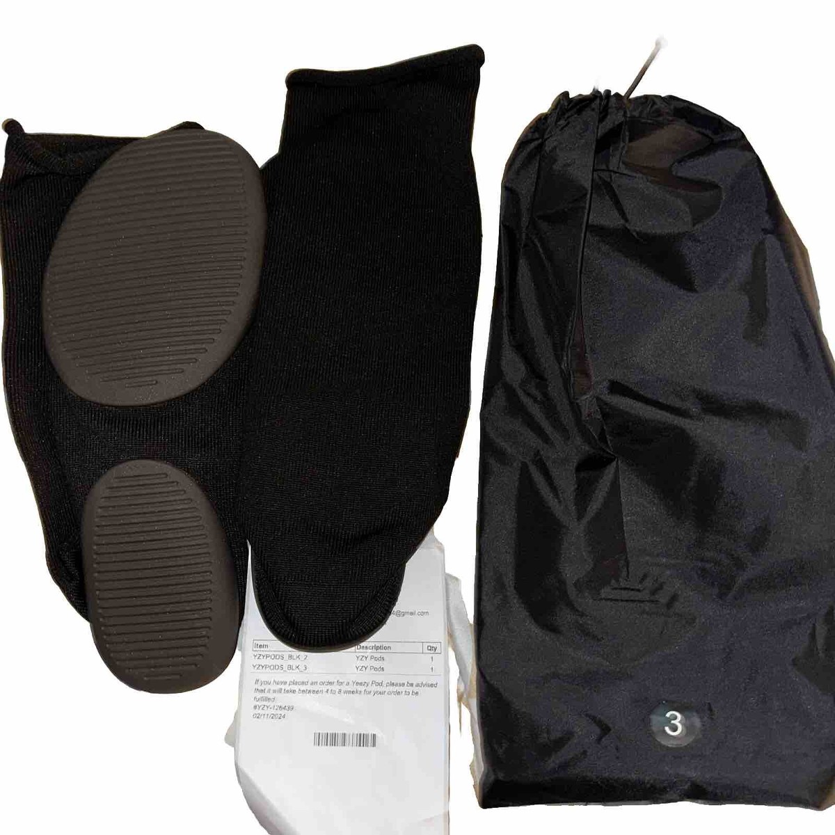  Size 3 - Yeezy Pod Black - YZYPODBLK | eBay