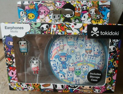 Tokidoki earphones moofia Milk NIB storage case Thumbs Up earbuds