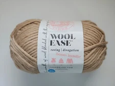 Lion Brand Wool Ease Roving Yarn Bonus Bundle Hazelnut Beige Super Bulky