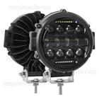 7'' Black LED Pods Work Light Bar Round Driving Fog Headlight Truck Off Road