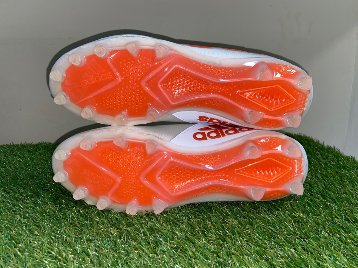 Men\'s Adidas SM Freak Mid Football Cleats Shoes White Orange FX1311 Size 11 NEW Adidas SM Freak Mid Football Cleats White Orange FX1311 Size  main image 2