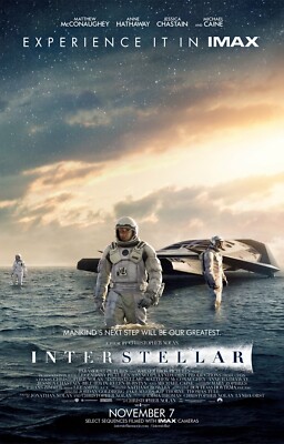 2014 Interstellar Movie Poster 11X17 Matthew McConaushey Anne Hathaway  