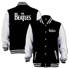 The Beatles Vintage Jacket Drop T Logo Varsity Fleece Sleeve Wool Bomber Jacket