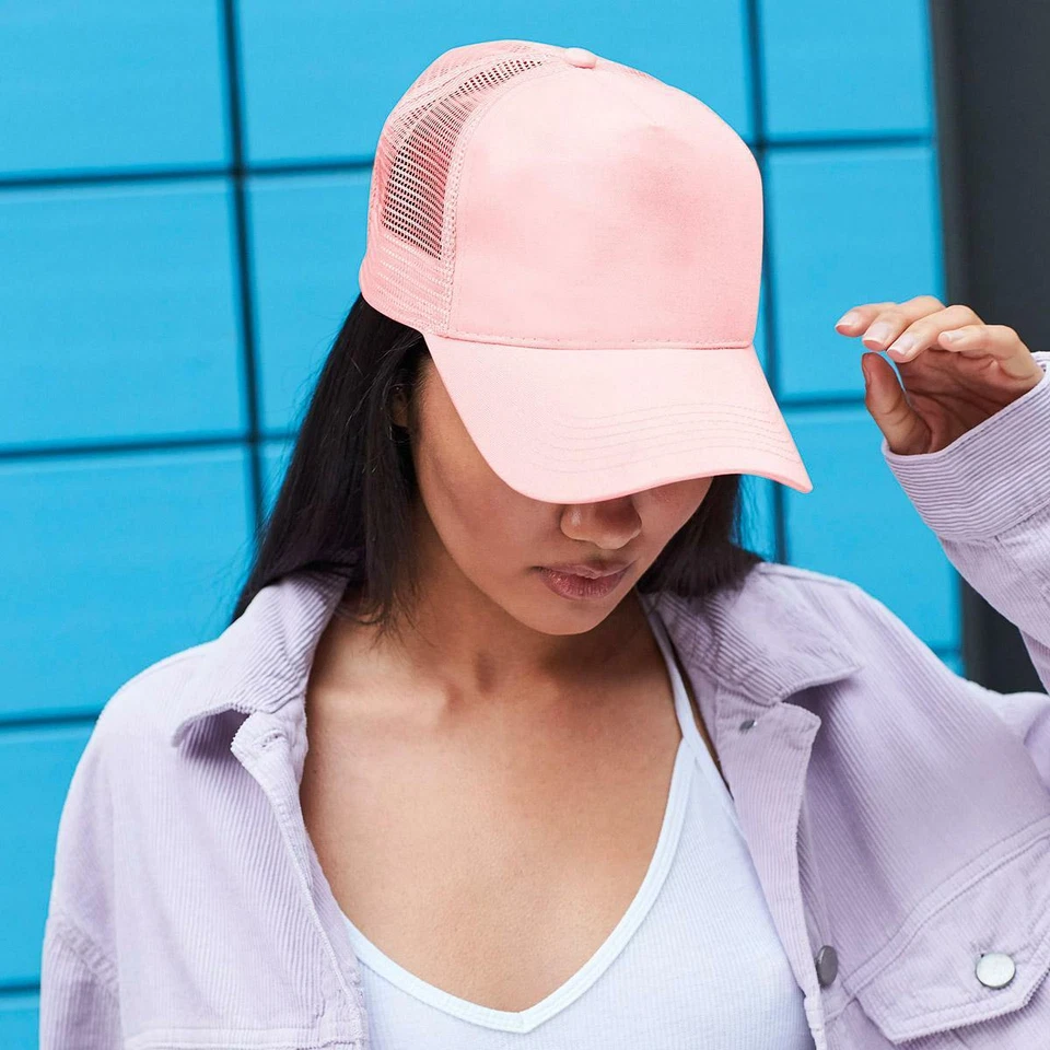 Cappello BEECHFIELD snapback TRUCKER MESH regolabile VISIERA in CONTRASTO RAPPER - Immagine 2 di 4