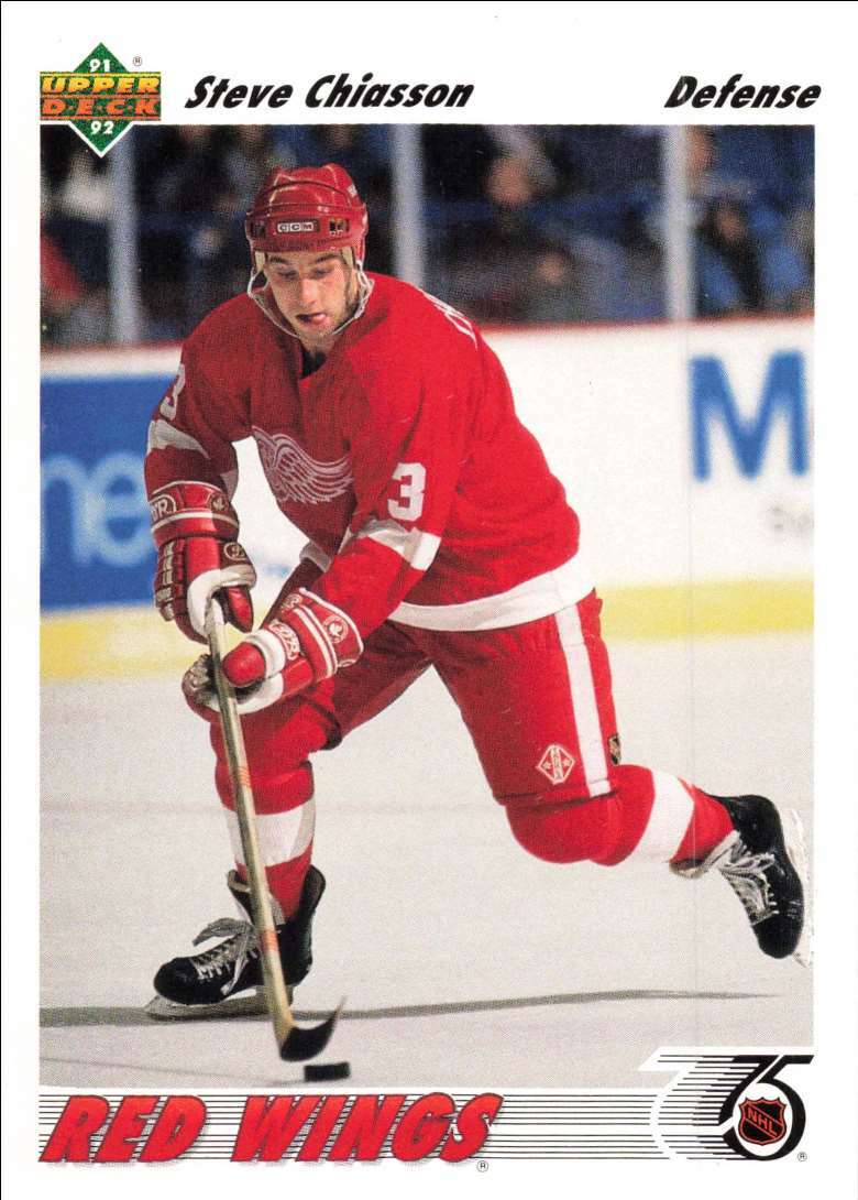 1991-92 Upper Deck Hockey Steve Chiasson Detroit Red Wings #283 | eBay