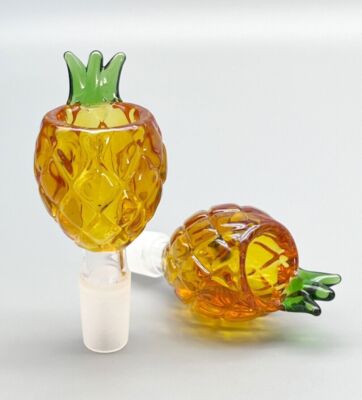 2PCS Pineapple 14mm Male Smoking Tobacco Glass Bowl Slide Bong Replacement Parts