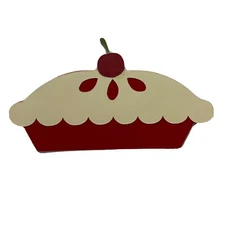 Cherry Pie Paper Piece for scrapbooking /Card making Handmade