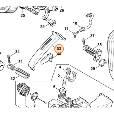 STIHL SEMI MANIGLIA IMPUGNATURA MOTOSEGA MS 311 362 391 400 ORIGINALE