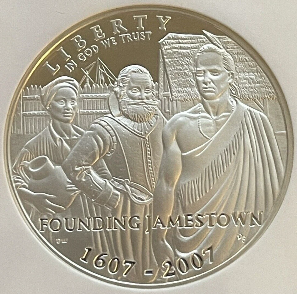 2007 P JAMESTOWN S$1 DOLLAR PF 69 ULTRA CAMEO FOUNDING JAMESTOWN LIBERTY USA - Image 2 of 4