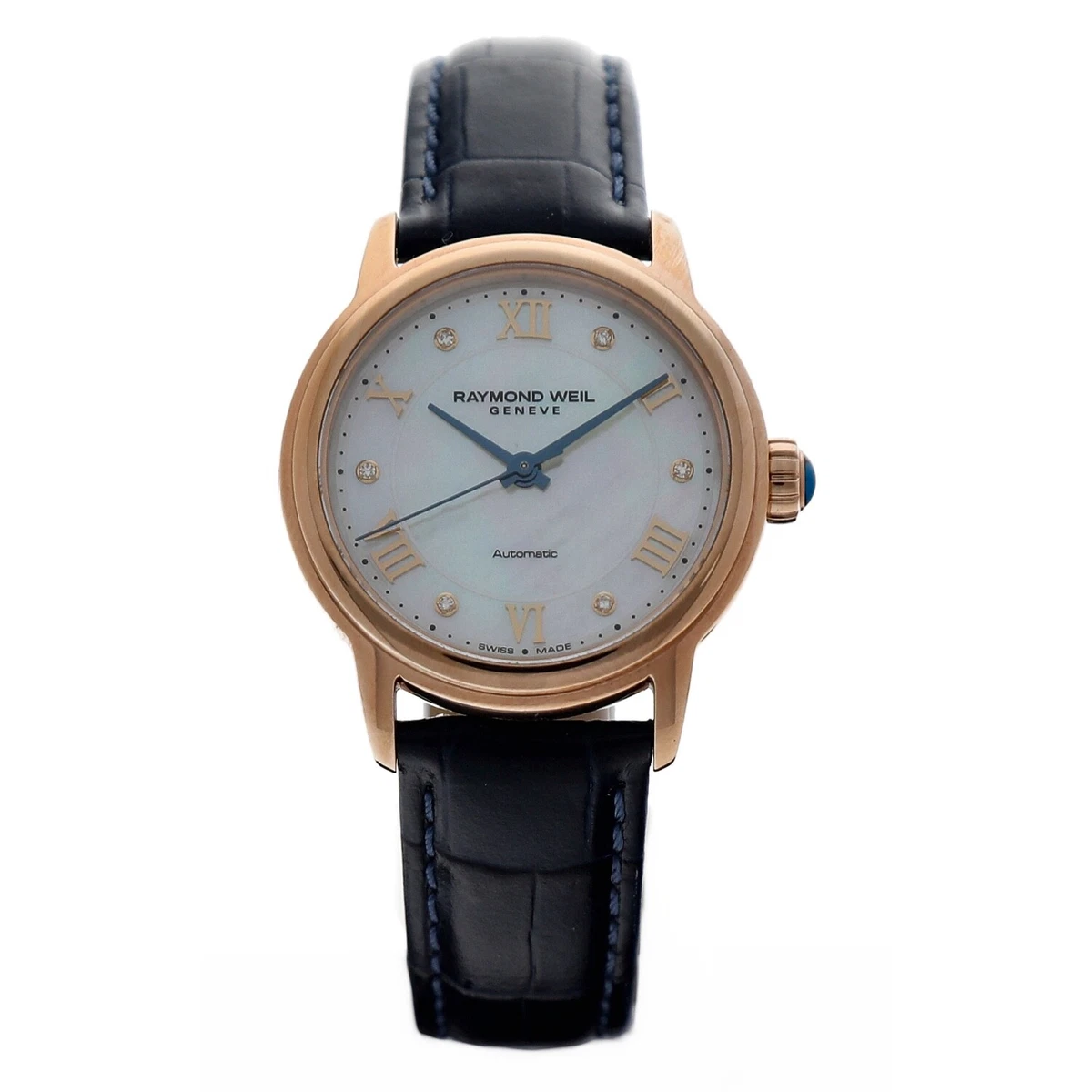 Montre Raymond Weil Automatic 18k Plaqué Or Rose - Occasion, Pour Homme, Cadran Et Lunette Rosés