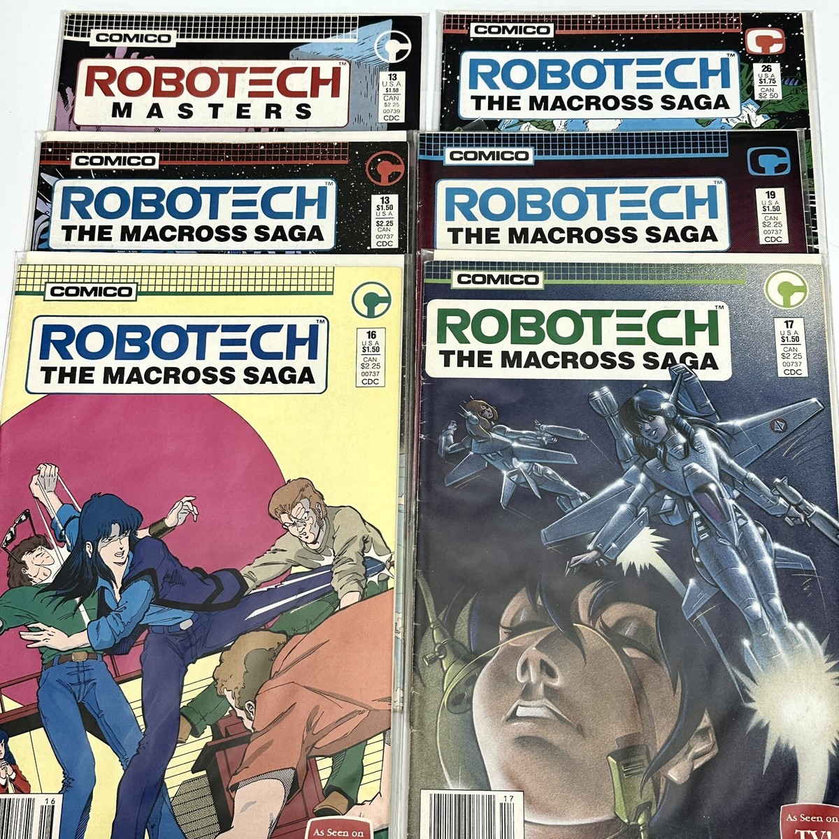 Robotech Macros Saga 13 16 17 19 26 Masters #13 Vintage 6 Issue