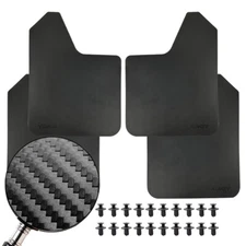 4PCS Carbon Fiber Front&Rear Universal Splash Guards Mud Flaps Truck Car Pickup