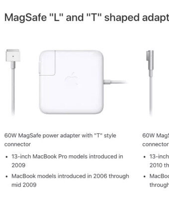 Apple 60W MagSafe AC Power Adapter MacBook MacBook Pro A1184 A1181 