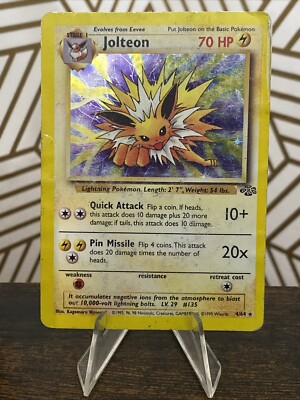 Jolteon Holo Rare 4/64 Jungle Vintage 1999 Pokemon Card | eBay