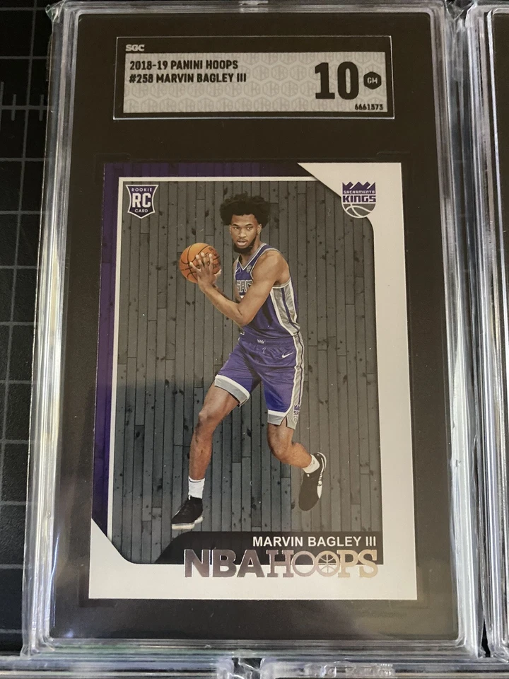 MARVIN BAGLEY ROOKIE NBA Hoops #258 SGC Graded 10 x 5!! - Image 2 of 4