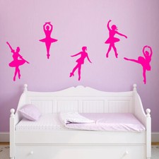 Dancing Ballerina Wall Decals - Girls Room Art Decor Variety Pack VWAQ - 5 PCS