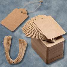 Gift Tags,200 Pcs Kraft Paper Gift Tags with String Vintage Gift Tags Brown