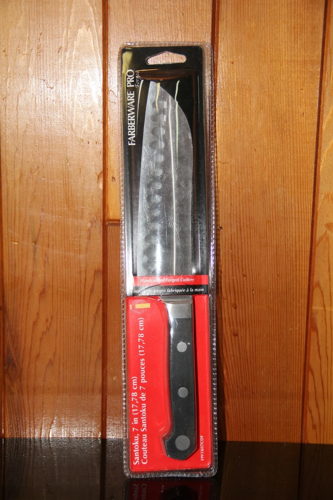 Faberware Pro Forged Santoku Chef Knife 7 Inch Blade Black Handle