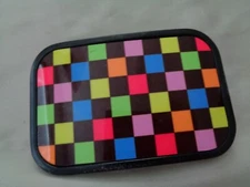 Checked bright color Belt Buckle  by'BUCKLE DOWN" GREAT CONDITION