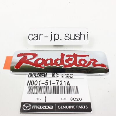 MAZDA GENUINE MX-5 MIATA Roadster LOGO Red Rear TRUNK Emblem N001