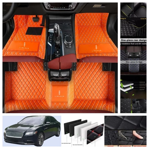 For Lincoln Continental 2017-2020 Car Floor Mats Leather Luxury Custom Carpets - Imagen 42 de 44