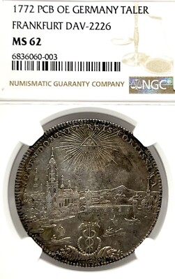★〈英文〉「German Talers　church and city」 Germany Nurnberg 1768 SR Thaler Taler 