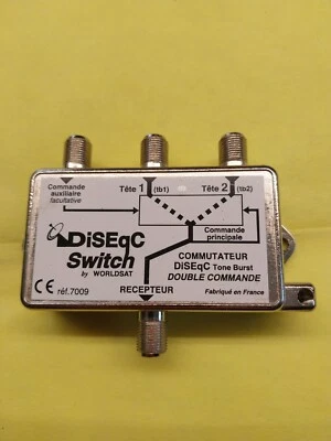Commutateur DiSEqC Switch by Worldsat - Tone burst double commande - Photo 1/3
