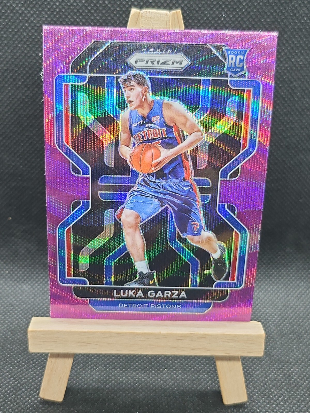 2021-22 Panini Prizm NBA Luka Garza Purple Wave SP Rookie RC Pistons🔥