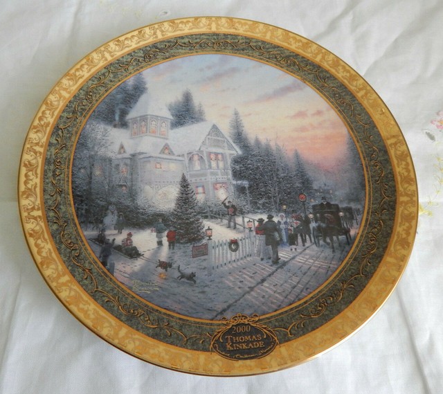 VICTORIAN CHRISTMAS PLATE THOMAS KINKADE'S CHERISHED CHRISTMAS MEMORIES eBay