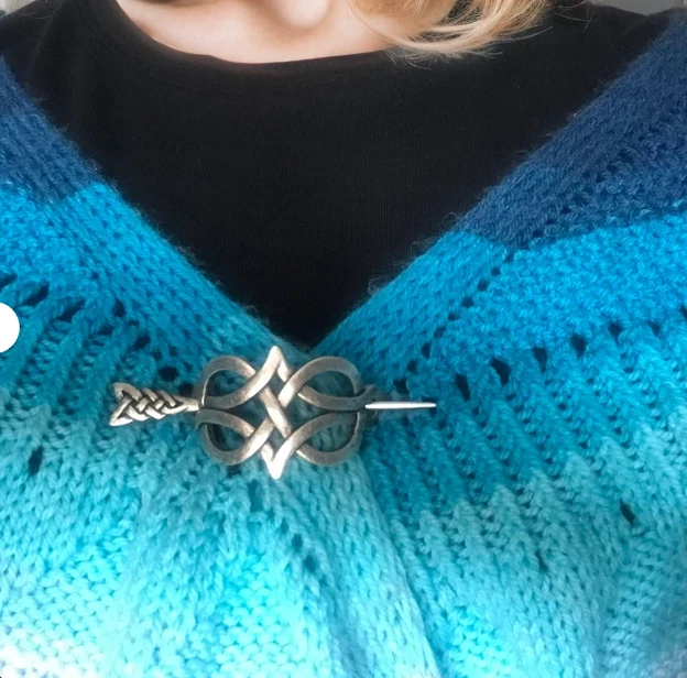 Celtic Knot Shawl Pin Silver Metal Shawl and Sweater Brooch Celtic Shawl Pin - image 2 of 4