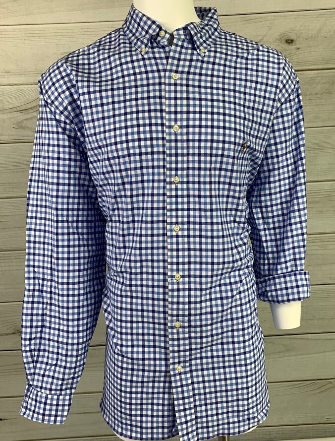 Ralph Lauren Men's Button Down Shirt Check Sz 2XB 2LT Big & Tall