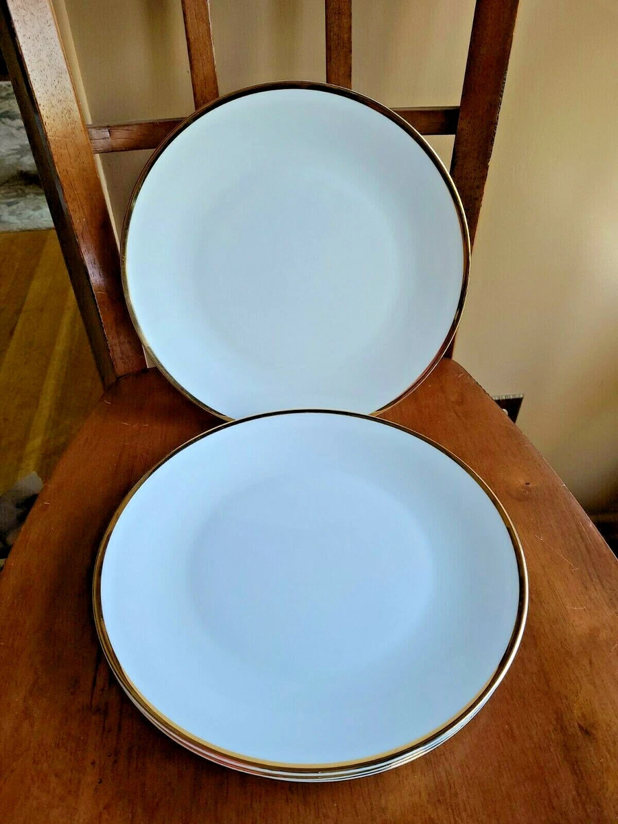 Dinner plates top with gold trim