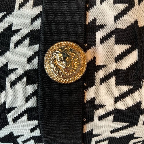 Black & White Houndstooth Knit Dress The Kiny HC - Picture 2 of 9