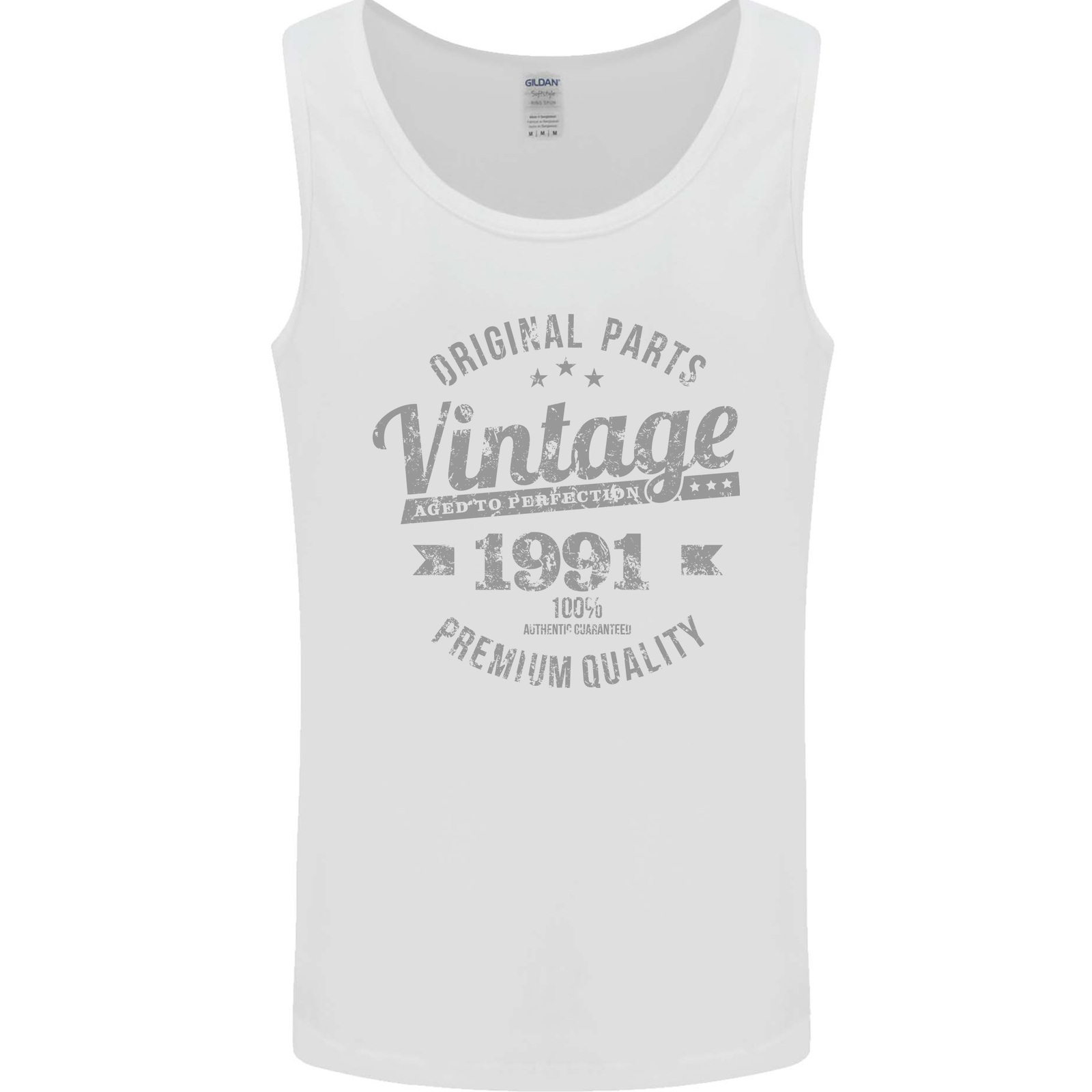 Vintage Year 34th Birthday 1991 Mens Vest Tank Top White
