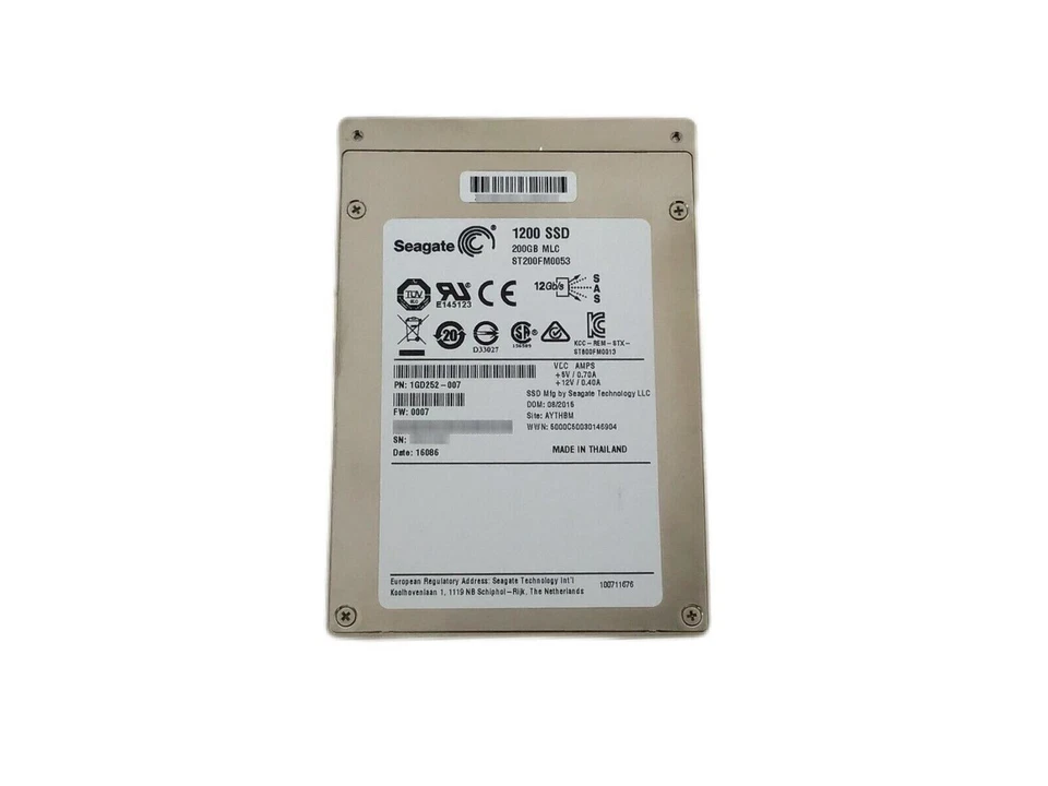 200GB SAS SSD ST200FM0053 Seagate 2.5 Server SSD Drive 12Gbps MLC 1200 SSD - Image 3 of 4