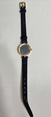 Ladies Domeni Black & Gold Watch Pebbled Leather Band VX10 Movement Ladies Domeni Black & Gold Watch Pebbled Leather Band VX10  main image 4