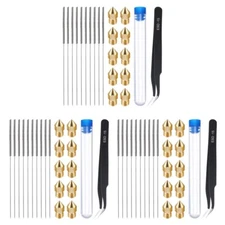 63pcs 3D Printer Nozzles and Cleaning Kit 0.4mm Mk8 Nozzles 0.4mm Nade Q1Y1-