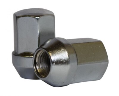 2 X Chrome Large Seat 9/16 OE Type Ram Acorn Lug Nut with 7/8 Inch Hex OEM Stock