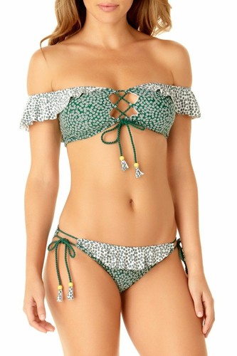 Anne Cole Studio Womens Days Eye Ditsy Green Floral Bikini Swimsuit Medium $122 - Afbeelding 1 van 8