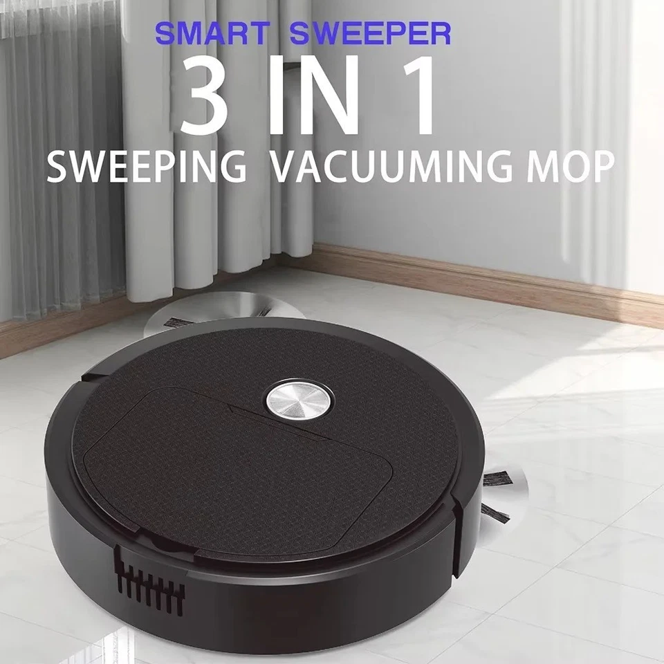 3-in-1 Robot Vacuum Cleaner with Mop Wet Mopping & Auto Sweeping, Pet Hair Us - Image 2 of 4