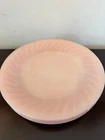 Vintage Fire King Oven Ware Pink Swirl Pattern 9 Inch Dinner Plate Set Of 4