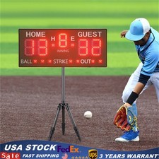 Baseball LED Display Scoreboard Green w/ Remote Control for matches activities