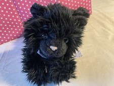 AURORA FLOPSIES BEAN FILLED CAT,  INKY  , SOFT  HUGGABLE, PREOWNED