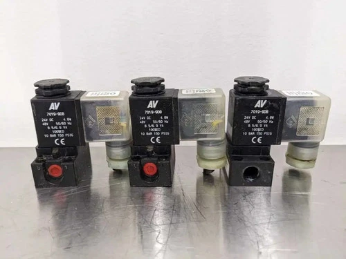 3 Pack Automatic Valve 7019-9DB Solenoid Valve 150 PSIG 10 Bar AV 24, 48 VDC 4.8