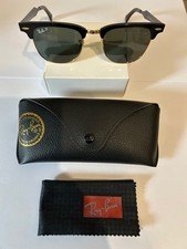 Ray Ban RB 3507 Alu Clubmaster 136/N5 51[]21 Matt Schwarz/Gold-Grün Polarized